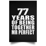 77th Anniversary 77 Years Of Being Mr Perfect - Poster Portrait