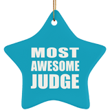 Most Awesome Judge - Star Ornament