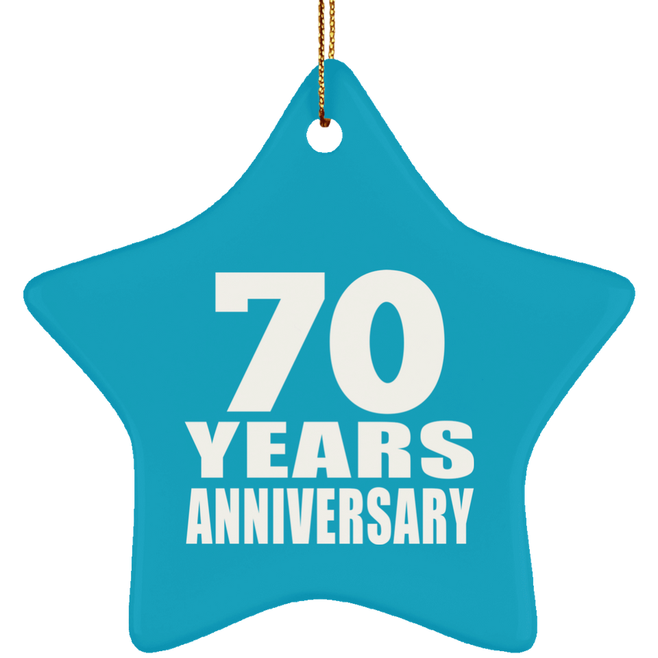 70th Anniversary 70 Years - Star Ornament