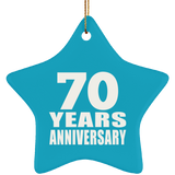 70th Anniversary 70 Years - Star Ornament