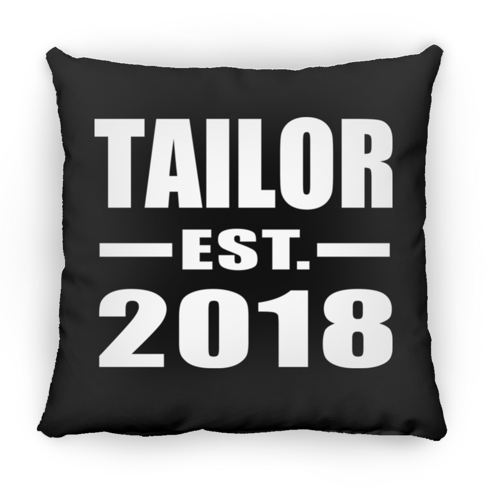 Tailor Established EST. 2018 - Throw Pillow Black