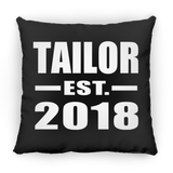 Tailor Established EST. 2018 - Throw Pillow Black