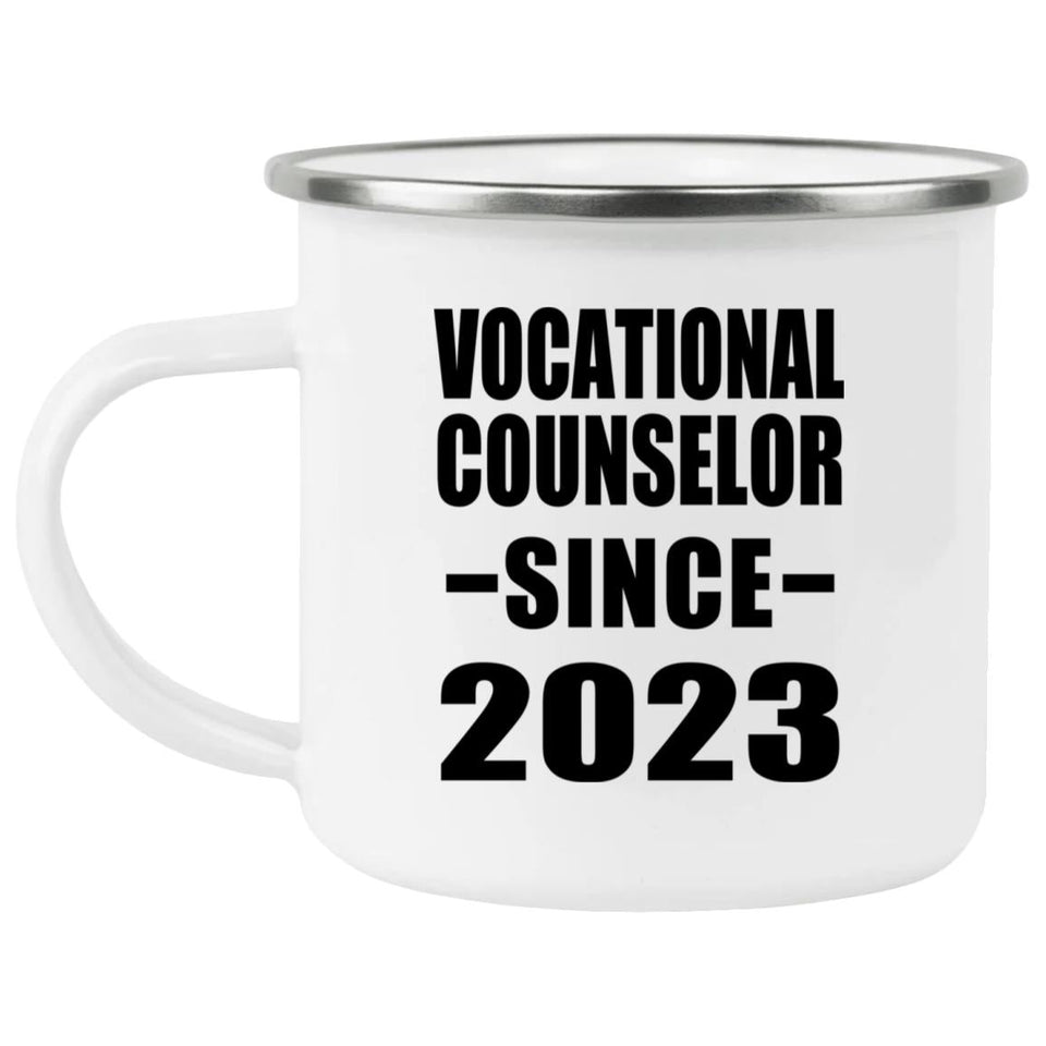 Vocational Counselor Since 2023 - 12oz Camping Mug