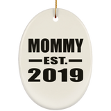 Mommy Established EST. 2019 - Oval Ornament