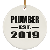 Plumber Established EST. 2019 - Circle Ornament