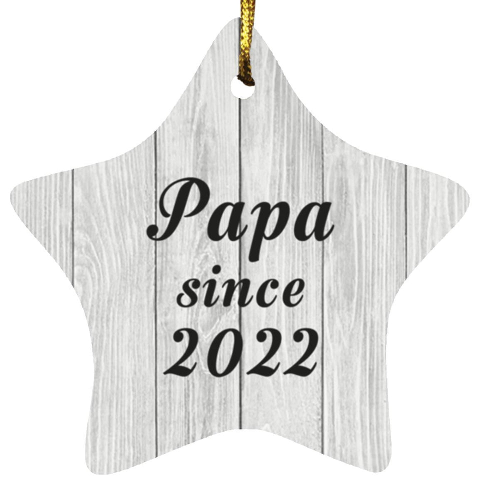 Papa Since 2022 - Star Ornament F