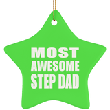 Most Awesome Step Dad - Star Ornament