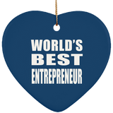 World's Best Entrepreneur - Heart Ornament