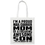 Proud Mail Carrier Mom Of Awesome Son - Tote Bag White