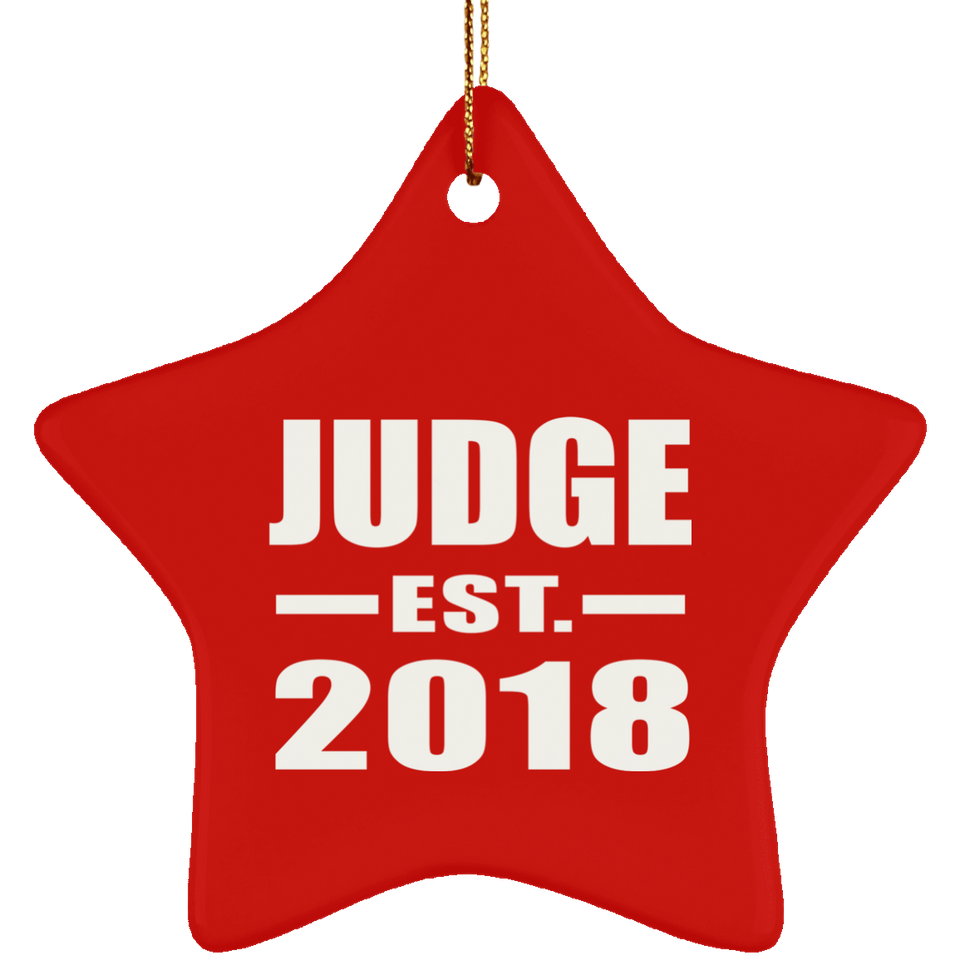 Judge Established EST. 2018 - Star Ornament