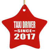 Taxi Driver Since 2017 - Star Ornament