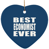 Best Economist Ever - Heart Ornament