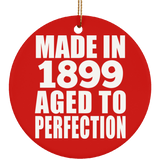 125th Birthday Made In 1899 Aged To Perfection - Circle Ornament