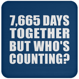 21st Anniversary 7,665 Days Together But Who's Counting - Drink Coaster