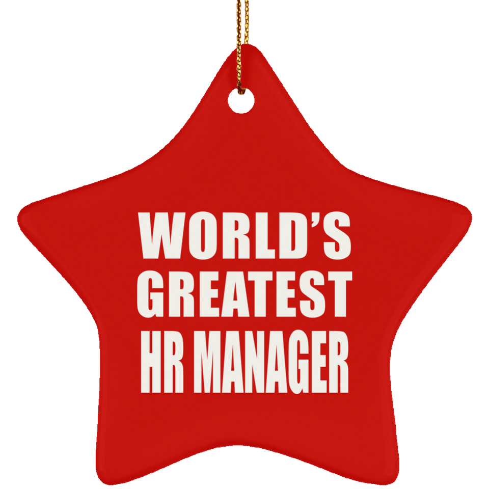 World's Greatest HR Manager - Star Ornament