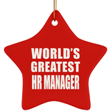 World's Greatest HR Manager - Star Ornament
