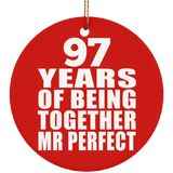 97th Anniversary 97 Years Of Being Mr Perfect - Circle Ornament