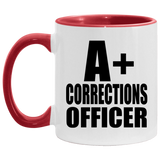 A+ Corrections Officer - 11oz Accent Mug Red