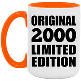 24th Birthday Original 2000 Limited Edition - 15oz Accent Mug Orange
