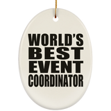 World's Best Event Coordinator - Oval Ornament