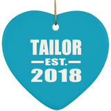 Tailor Established EST. 2018 - Heart Ornament