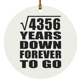 66th Anniversary Square Root of 4356 Years Down Forever To Go - Circle Ornament