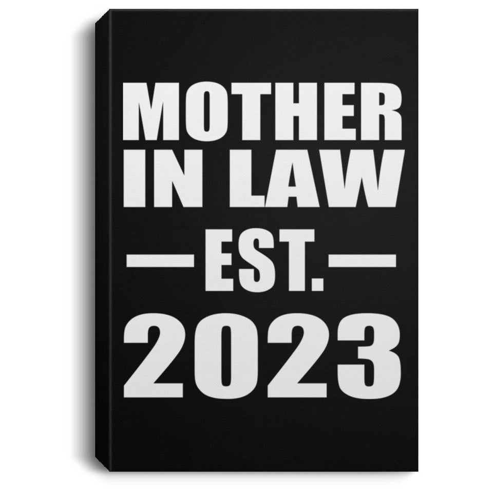 Mother In Law Established EST. 2023 - Canvas Portrait