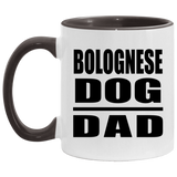 Bolognese Dog Dad - 11oz Accent Mug Black