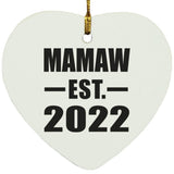 Mamaw Established EST. 2022 - Heart Ornament