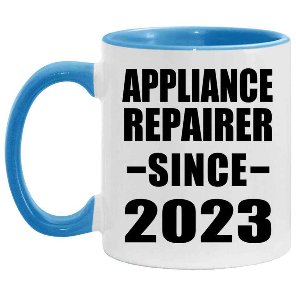 Appliance Repairer Since 2023 - 11oz Accent Mug Blue