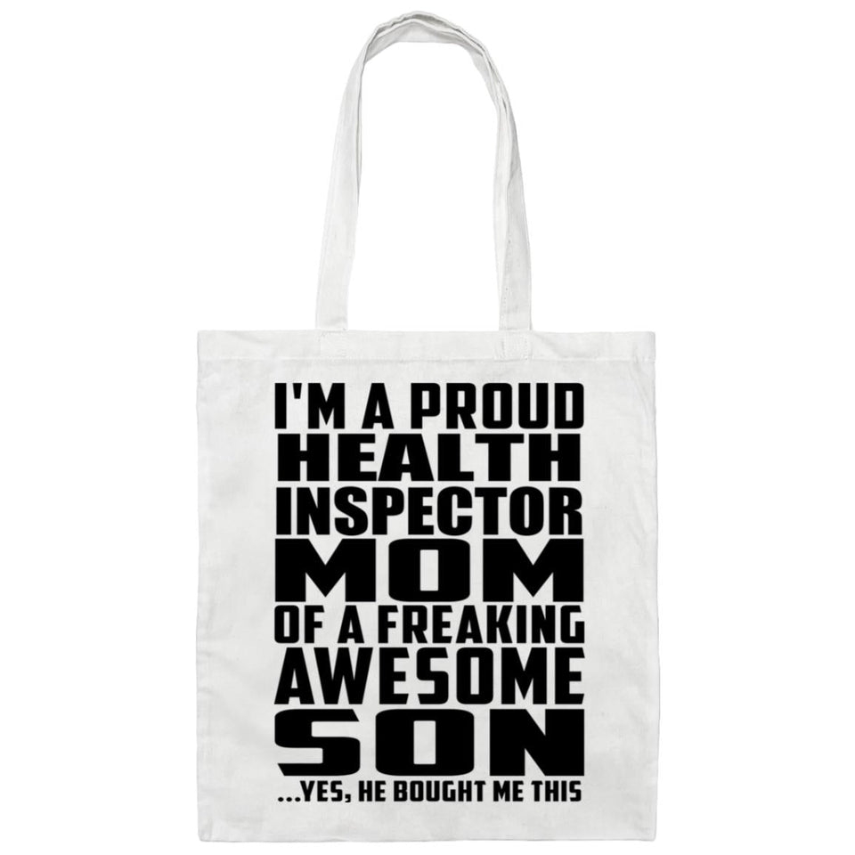 Proud Health Inspector Mom Of Awesome Son - Tote Bag White