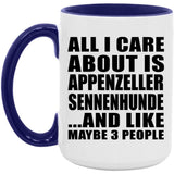 All I Care About Is Appenzeller Sennenhunde - 15oz Accent Mug Purple