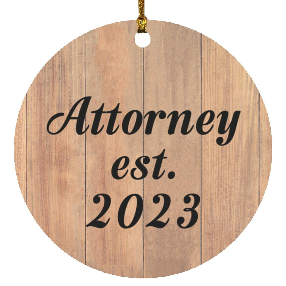 Attorney Established Est. 2023 - Circle Ornament C