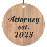 Attorney Established Est. 2023 - Circle Ornament C