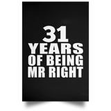 31st Anniversary 31 Years Of Being Mr Right - Poster Portrait
