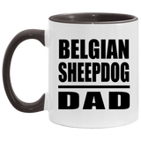 Belgian Sheepdog Dad - 11oz Accent Mug Black