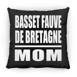 Basset Fauve De Bretagne Mom - Throw Pillow Black