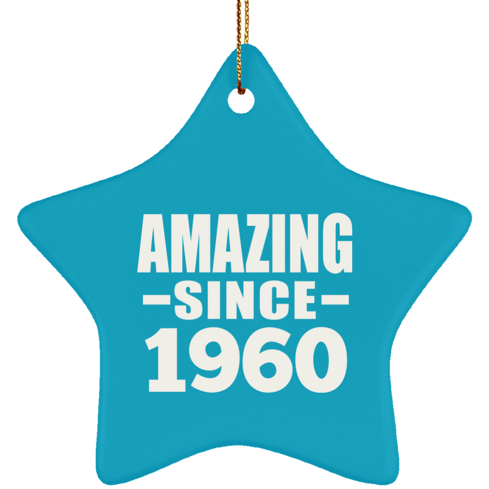 64th Birthday Amazing Since 1960 - Star Ornament
