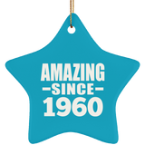64th Birthday Amazing Since 1960 - Star Ornament