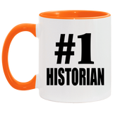 Number One #1 Historian - 11oz Accent Mug Orange