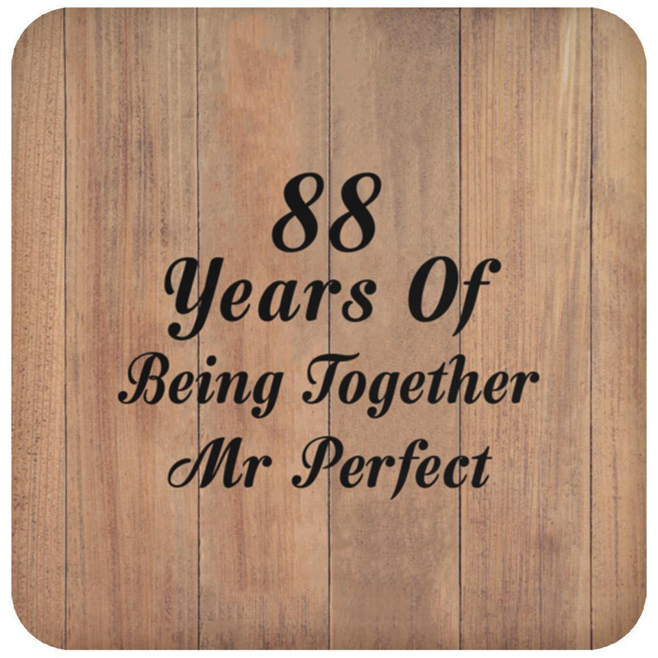 88th Anniversary 88 Years Of Being Mr Perfect - Drink Coaster C