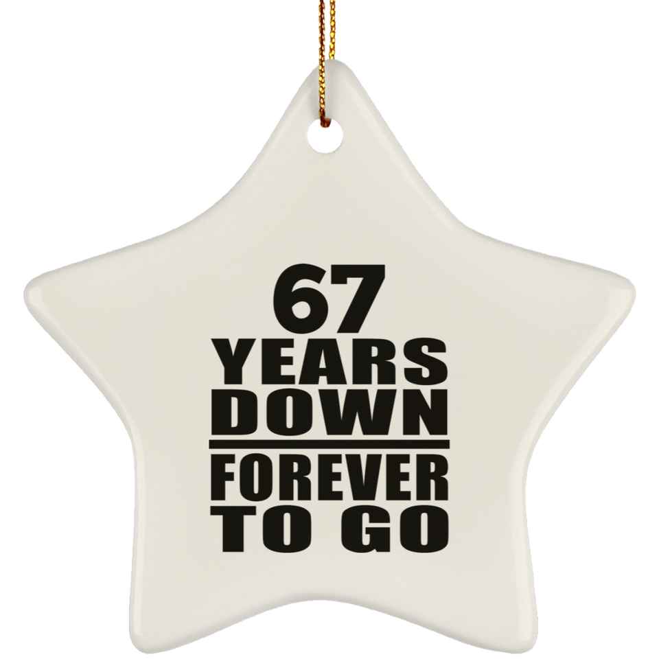 67th Anniversary 67 Years Down Forever to Go - Star Ornament