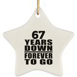 67th Anniversary 67 Years Down Forever to Go - Star Ornament
