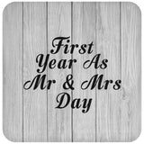 First Year As Mr & Mrs Day - Drink Coaster F