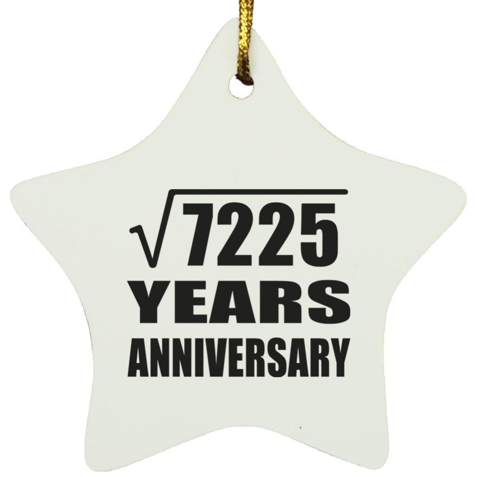 85th Anniversary Square Root of 7225 Years Anniversary - Star Ornament