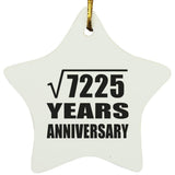 85th Anniversary Square Root of 7225 Years Anniversary - Star Ornament