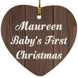Maureen Baby's First Christmas - Heart Ornament D