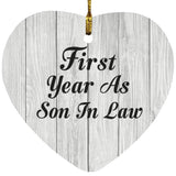 First Year As Son In Law - Heart Ornament F