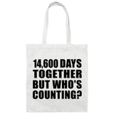 40th Anniversary 14,600 Days Together Who's Counting - Tote Bag White