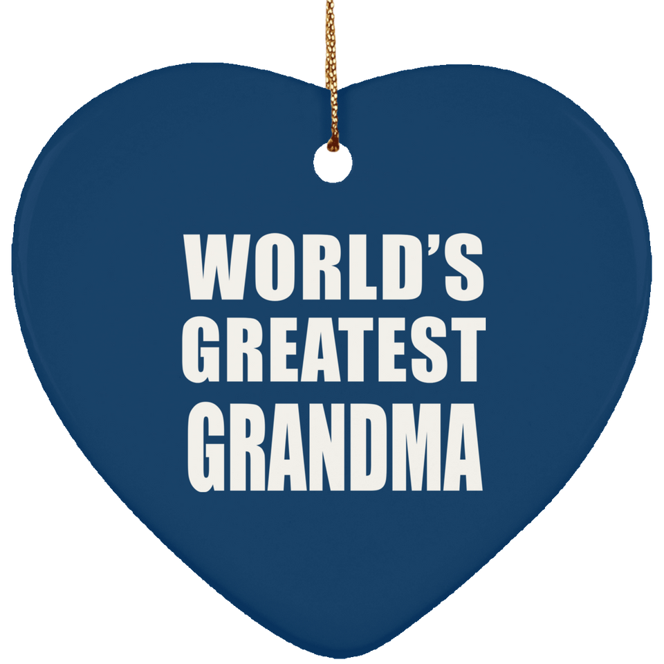 World's Greatest Grandma - Heart Ornament